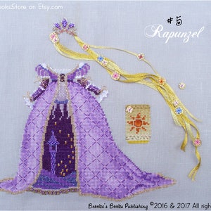 Brooke's Books #5 Rapunzel - Fairy Tale Princess Dress Up - Cross Stitch Chart INSTANT DOWNLOAD