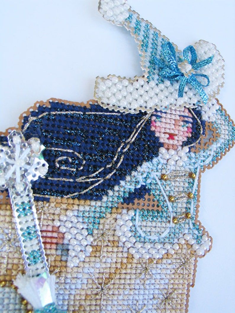 Brooke's Books Stitch-a-Little Wendy The Winter Witchie Ornament Cross Stitch Chart Only image 2