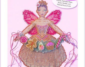 Brooke's Books Spirit of the Sugar Plum Fairy Dimensional Ornament INSTANT DOWNLOAD Cross Stitch Chart