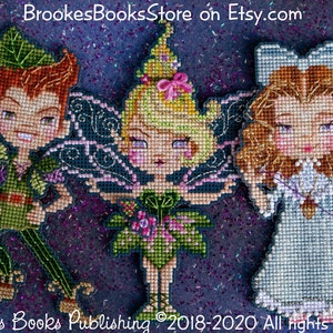 Brooke's Books 50% off PRE-SALE for All 14 .PDF Cross Stitch Character Charts for the Neverland Ornaments Collection