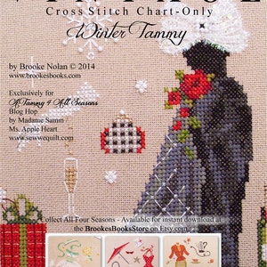 Brooke's Books Vintage Winter Fashion Tammy Cross Stitch Instant Download Chart by Brooke Nolan