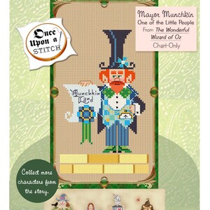 Brooke's Books Once Upon A Stitch Mayor Munchkin From The Wonderful Wizard of Oz Cross Stitch Chart Only INSTANT DOWNLOAD