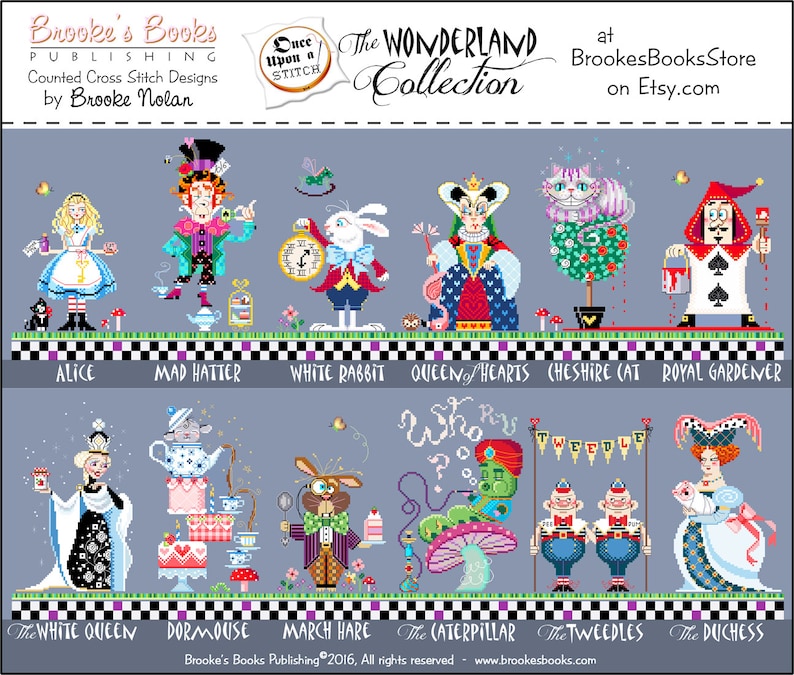 25/% Off Full Collection All 12 Brooke/'s Books Once Upon A Stitch Wonderland Cross Stitch INSTANT DOWNLOAD Charts