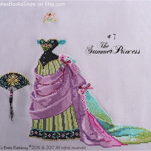 Brooke's Books #7 The Summer Princess - Fairy Tale Princess Dress Up - Cross Stitch Chart INSTANT DOWNLOAD