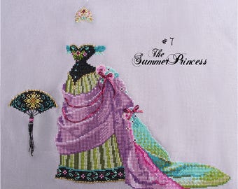 Brooke's Books #7 The Summer Princess - Fairy Tale Princess Dress Up - Cross Stitch Chart INSTANT DOWNLOAD