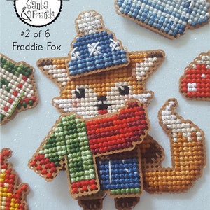 Freddie Fox is 2 of 6 from Brooke's Books Woodland Santa & Friends Ornament / Playset Collection INSTANT DOWNLOAD Cross Stitch Chart image 2