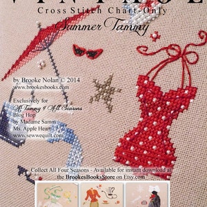 Brooke's Books Vintage Summer Fashion Tammy Cross Stitch Instant Download Chart by Brooke Nolan