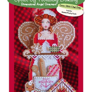 Brooke's Books Spirit of Holiday Baking Angel Dimensional Ornament INSTANT DOWNLOAD Cross Stitch Chart