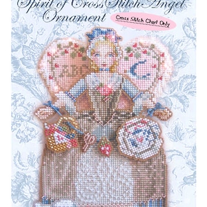 Brooke's Books Spirit of Cross Stitch Angel Ornament Cross Stitch Chart Only image 2