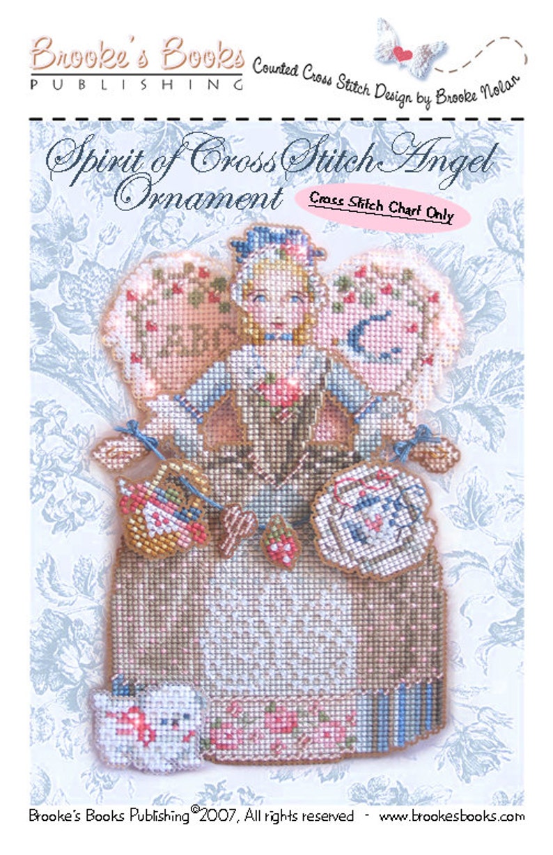 Brooke's Books Spirit of Cross Stitch Angel Ornament Cross Stitch Chart Only image 2