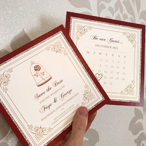 Matrimonio ispirato alla rosa incantata Salva le carte della data