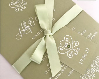 Luxury Amour Print Wedding Invitations