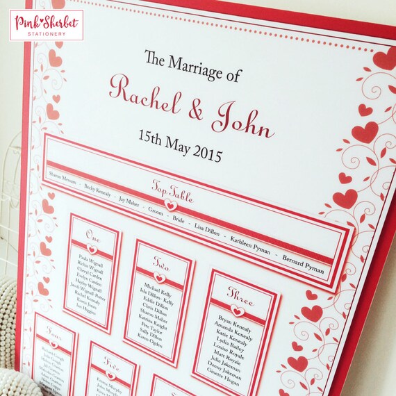 Plan De Table De Mariage Theme De Coeur Et D Amour Etsy France Plan De Table De Mariage Theme De Coeur Et D Amour Etsy France