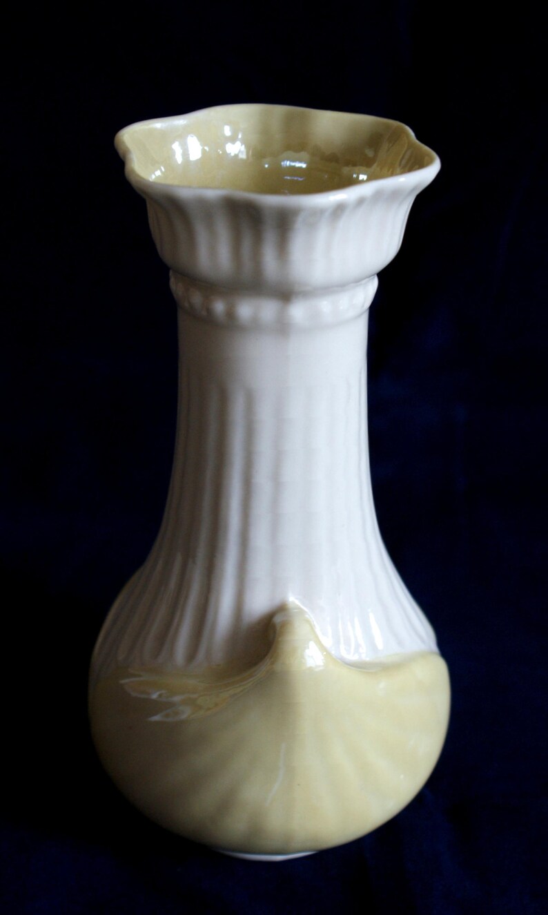 Belleek Lovely Vase Decorated Cob Lustre Tulip Vase Parian Etsy