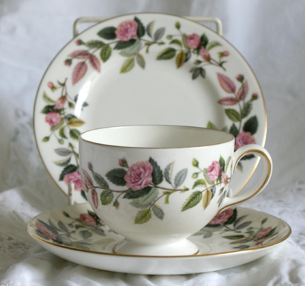 Lovely Wedgwood Fine English Bone China Tea set Trio Etsy