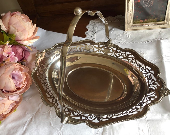 Antique Edwardian Sterling Silver Teapot With Rattan Wrapped Handle