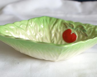 Beswick Diamond Shaped Lettuce Leaf Dish with Tomato