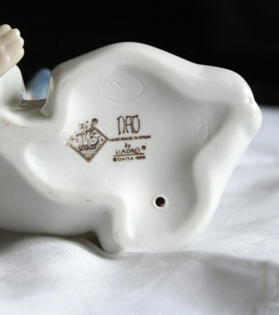 Nao Lladro Figurine: Baby Girl With Porridge Bowl, Spain - Etsy