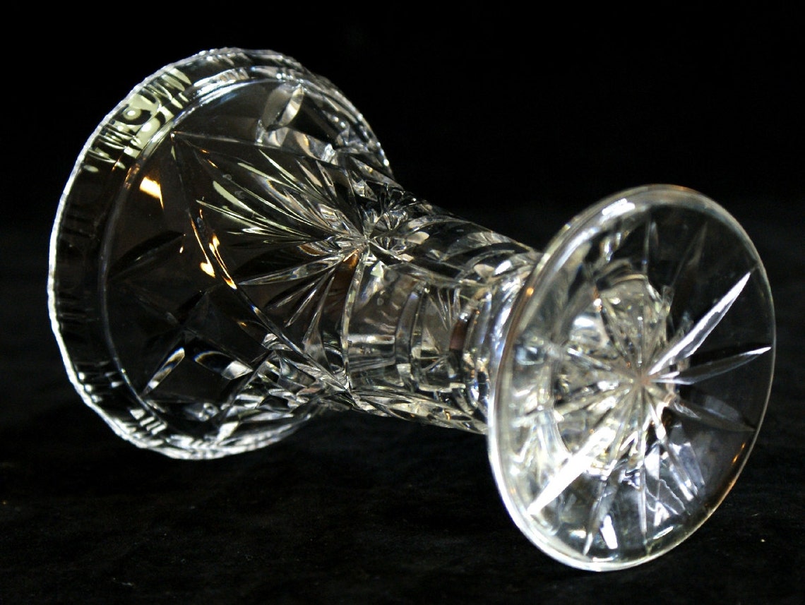 Small Cut Lead Crystal Vase Wedding Gift Bridal Shower Etsy