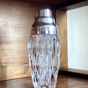 Vintage faceted crystal cocktail shaker from Germany