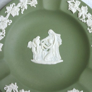 Lovely Vintage Wedgwood Jasperware  Ash Trays/ Trinket Dishes in Sage Green