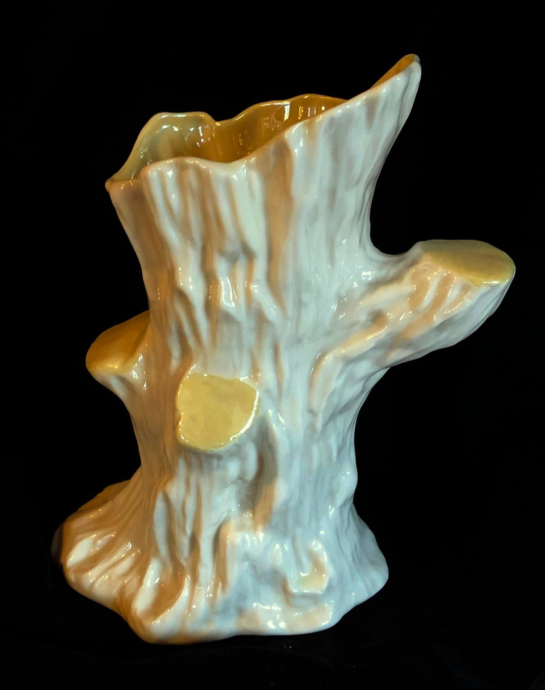 Belleek Lovely Tree Trunk Vase Decorated Cob Lustre Parian Etsy