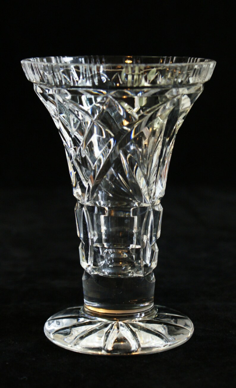 Small Cut Lead Crystal Vase Wedding Gift Bridal Shower Etsy
