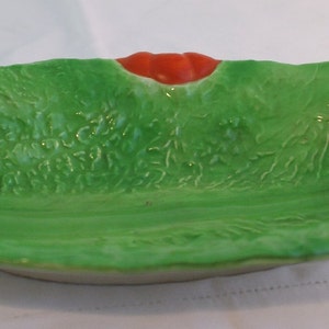 Burleigh Ware Long Lettuce Leaf Dish with tomatoes