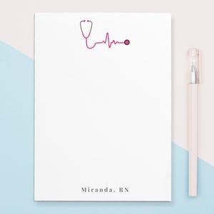Personalizowane notatniki medyczne ze stetoskopem, prezent na ukończenie szkoły pielęgniarskiej, notatniki dla lekarzy, spersonalizowane notatniki dla pielęgniarek