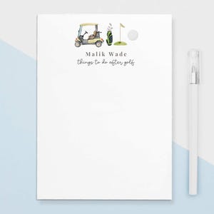 Bloc-notes personnalisés pour amateur de golf, cadeaux de golf personnalisés, papeterie pour la fête des pères