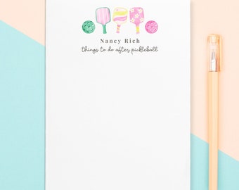 Pickleball Personalized Notepads, Customized Pickleball Lover Gifts, Queen of Pickleball