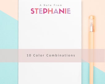 Personalized Name Notepads, Customized Notepads, Personalized Stationery