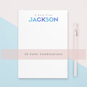 Anteckningsblock med namn, Anpassade anteckningsblock, Personligt brevpapper, Present till honom, Fars dag-present