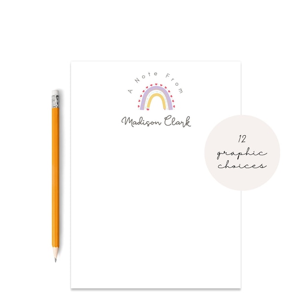 Teacher Appreciation Gift, Teacher Notepads, Personalized Stationery