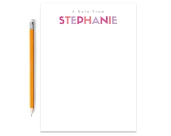 Personalized Name Notepads, Customized Notepads, Personalized Stationery