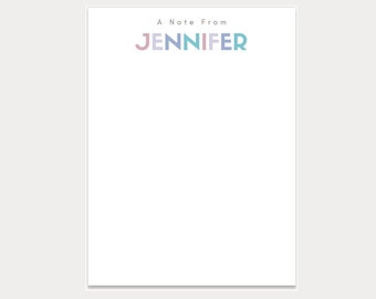 Personalized Name Notepads, Customized Notepads, Personalized Stationery