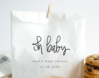 Oh Baby - Bolsas personalizadas para recuerdos de baby shower - Bolsas con forma de palomitas para anunciar el embarazo