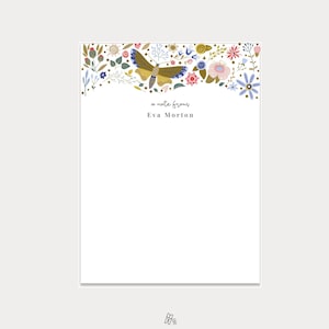 Personalized Notepads, Butterfly Nature Illustrated Custom Notepads, Customized Stationery