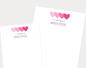 Personalized Name Notepads, Valentine's Day Gift, Customized Notepads, Personalized Stationery