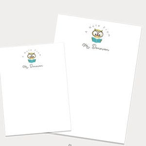 Personalized Teacher Notepads, Teacher Appreciation Gift, Personalized Stationery, A Note From