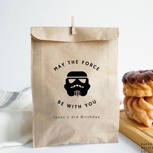 May The Force Be With You Star Wars Party Favor Bags - Birthday Loot Bags