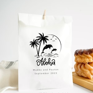 Aloha Wedding Favor Bags - Hawaii Tropical Thank You Favors