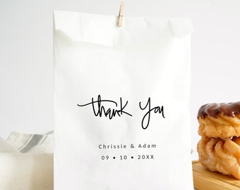 Thank You Wedding Favor Bags, Wedding Welcome Cookie Bags
