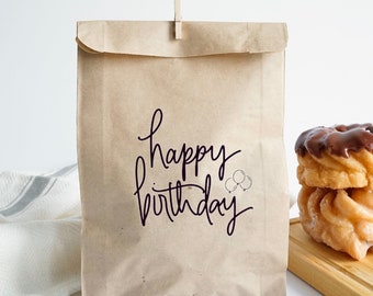 ¡NUEVO! Bolsas de regalo para fiesta de cumpleaños, color marrón (paquete de 10) - Listas para enviar