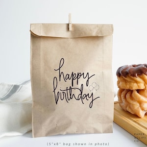 NEW! Happy Birthday Party Gift Bags Brown (Pack of 10 Bags) - Ready to Ship