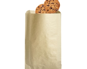 SEGUNDOS - 50 bolsas de papel kraft marrón medianas en blanco de 5x8, bolsas para regalos de boda, bolsas para golosinas de fiesta - Listas para enviar