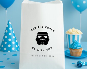 May The Force Be With You Star Wars Party Favor Bags - Birthday Loot Bags