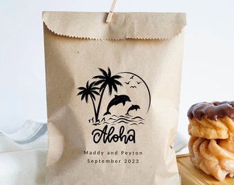 Aloha bröllopspresentpåsar - Hawaii tropiska tackpresenter