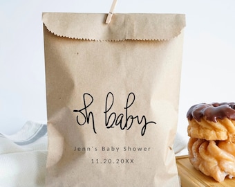 Oh Baby - Bolsas personalizadas para recuerdos de baby shower - Bolsas de palomitas de maíz