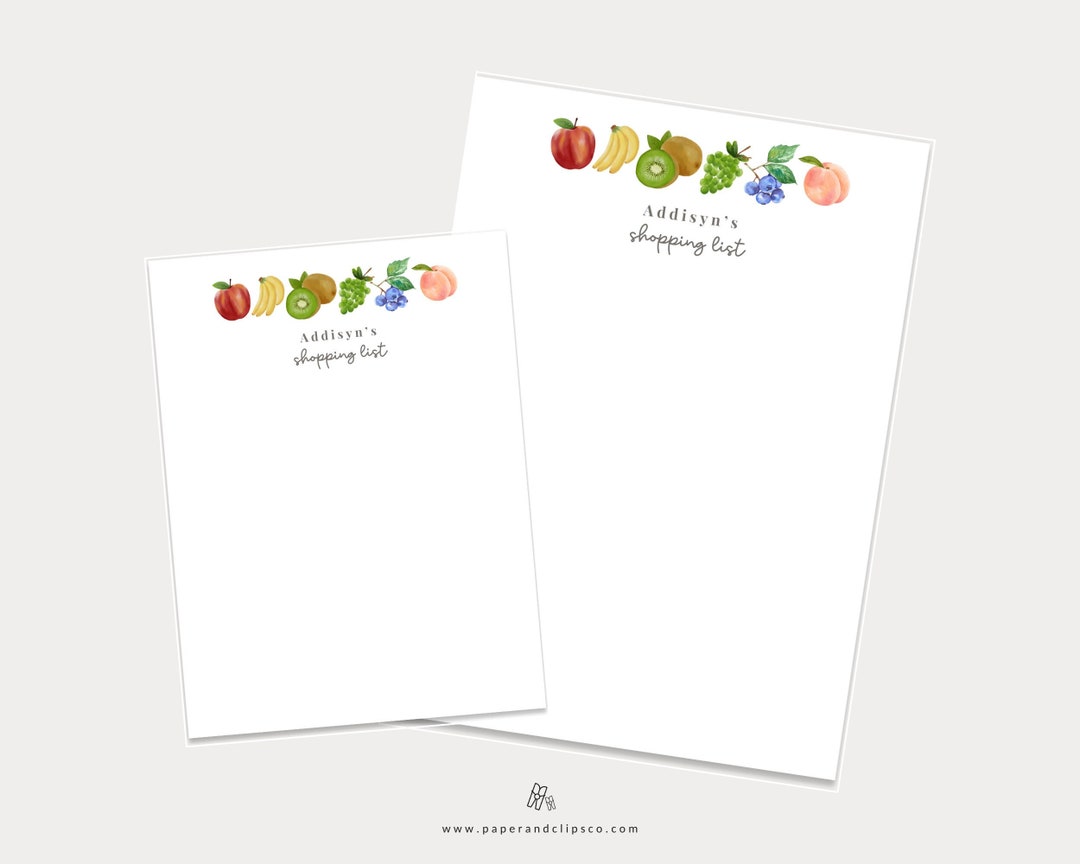 Grocery Shopping Personalized Notepads, Mother's Day Gift, Chef Notepad ...